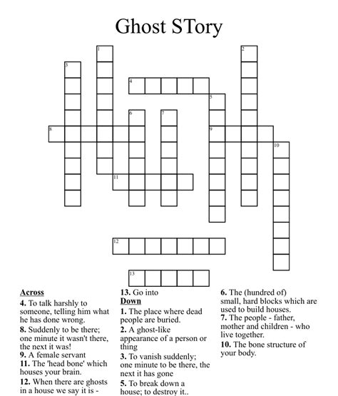 Creepy like a ghost story crossword. Things To Know About Creepy like a ghost story crossword. 